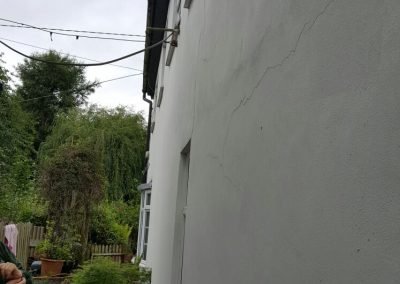Left side of house before treatment